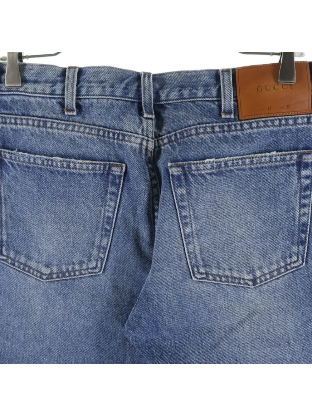 Gucci Embroidery Straight Denim Pants Indigo